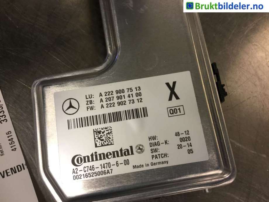 Sensor radar til Mercedes C-Klasse 2014-2018 (Fase 1) (W205) (W205) (MERCEDES|A 222 900 75 13|A2C7461470600|)