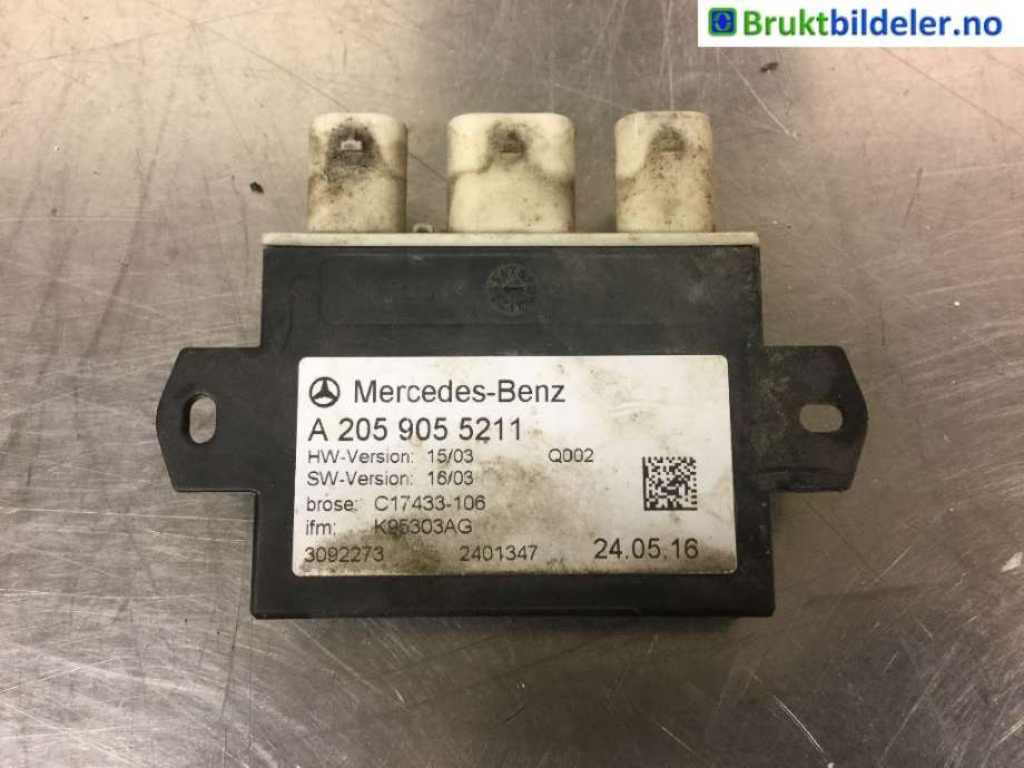 Styreenhet diverse til Mercedes C-Klasse, 2014-2018 (Fase 1) (W205) (W205) (MERCEDES|A 205 905 52 11)
