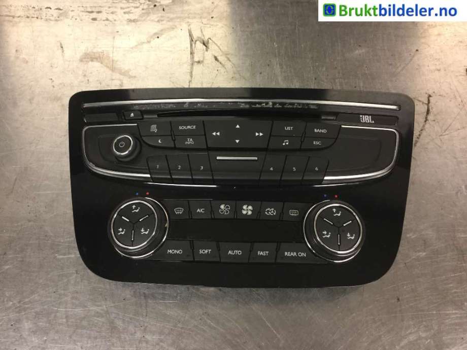 Varmeapparat betjening til Peugeot 508, 2011-2014 (Type I, Fase 1) (PEUGEOT|96 656 644 XZ)