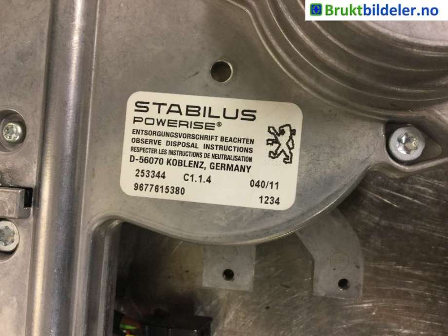 Baklukeåpner motor til Peugeot 508 2011-2014 (Type I, Fase 1)  (PEUGEOT|9677615380|253344|)