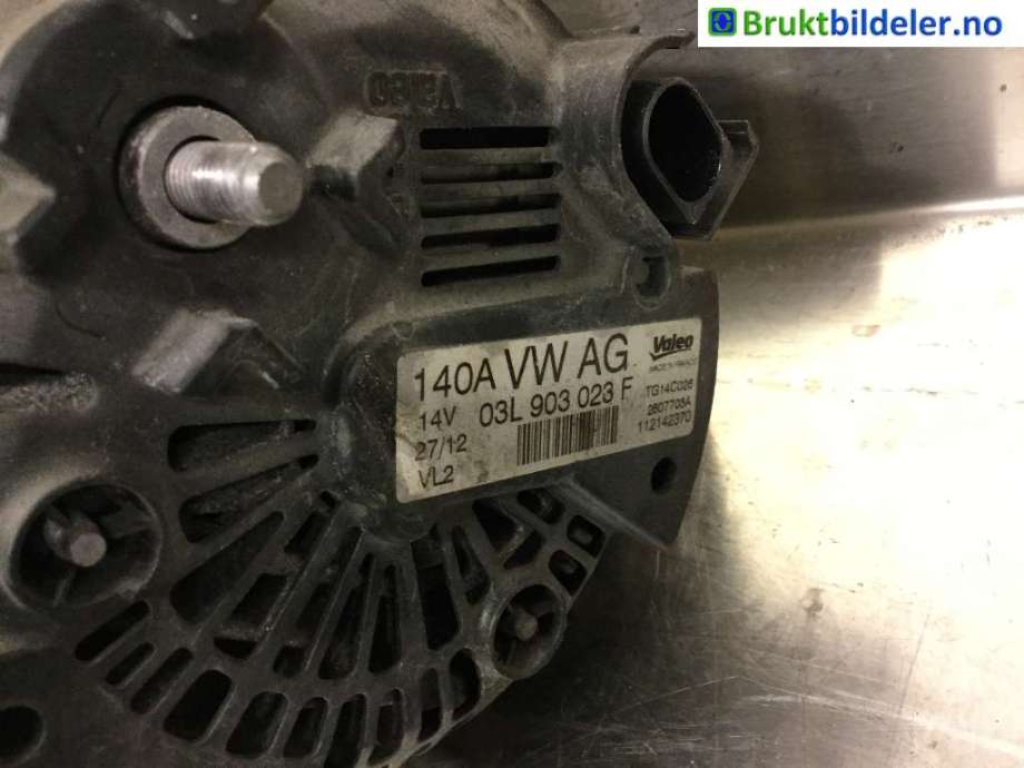 Dynamo til VW Tiguan 2011-2016 (Type I, Fase 2)  (VOLKSWAGEN|03L 903 023 F|2607703A|)