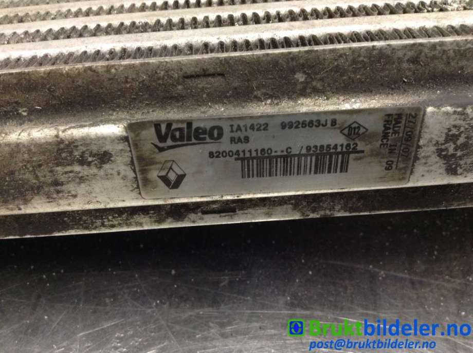 Intercooler til Nissan Primastar 2006-2014  (NISSAN|93854162|992563J B|8200411160 C)