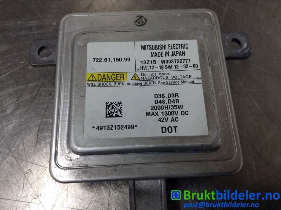 Styreenhet xenon/ballast til Volvo V40 2012-2019  (VOLVO||W003T22771|722.61.150.99)