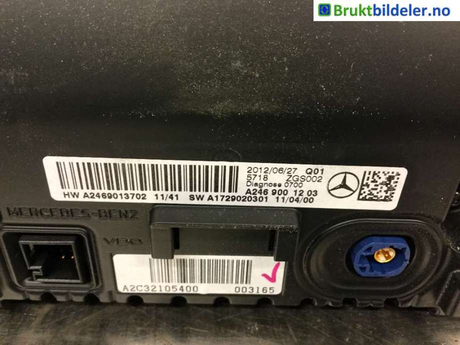 Instrument kjørecomputer til Mercedes B-Klasse 2011-2018 (W246) (W246) (MERCEDES|A 246 900 12 03|)