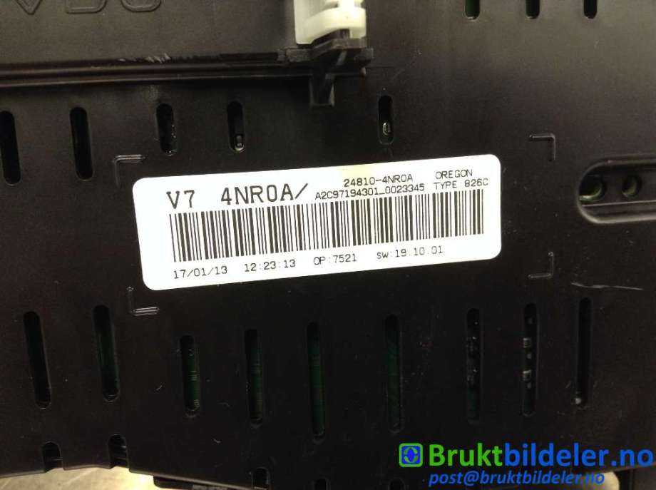 Instrumentpanel til Nissan Leaf 2011-2017 (Type I) (NISSAN|24810 4NR0A|A2C97194301|)