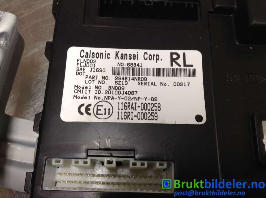 Styreenhet comfort (BCM) til Nissan Leaf 2011-2017 (Type I)  (NISSAN|284B1 4NR0B|)