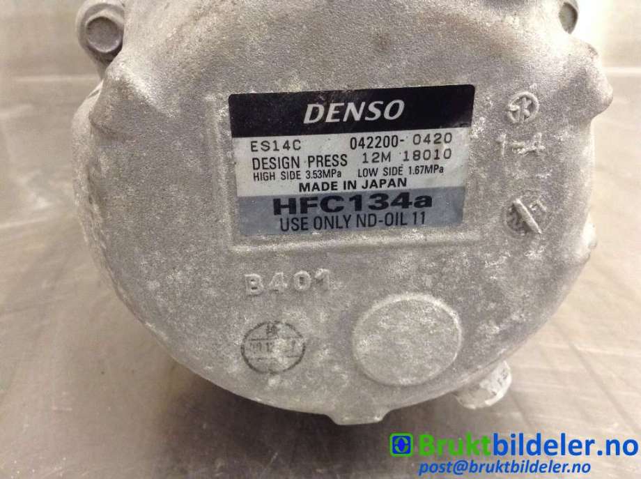 Aircondition kompressor til Toyota Prius 2009-2016 (Type III) (COMBI) (COMBI) (TOYOTA||042200-0420)