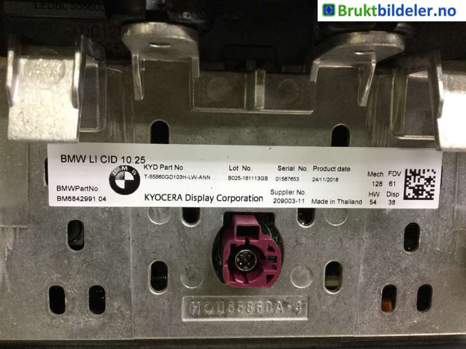 Instrument kjørecomputer til BMW i3 2013-2022  (BMW|6 842 991-04|)
