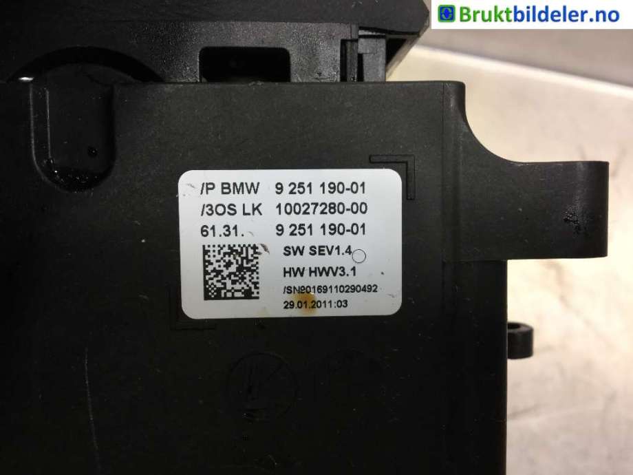 Girstang/girvelger automat til BMW 5-Serie 2010-2017 (F10/F11) (F10/F11) (BMW|61 31 9 251 190|)