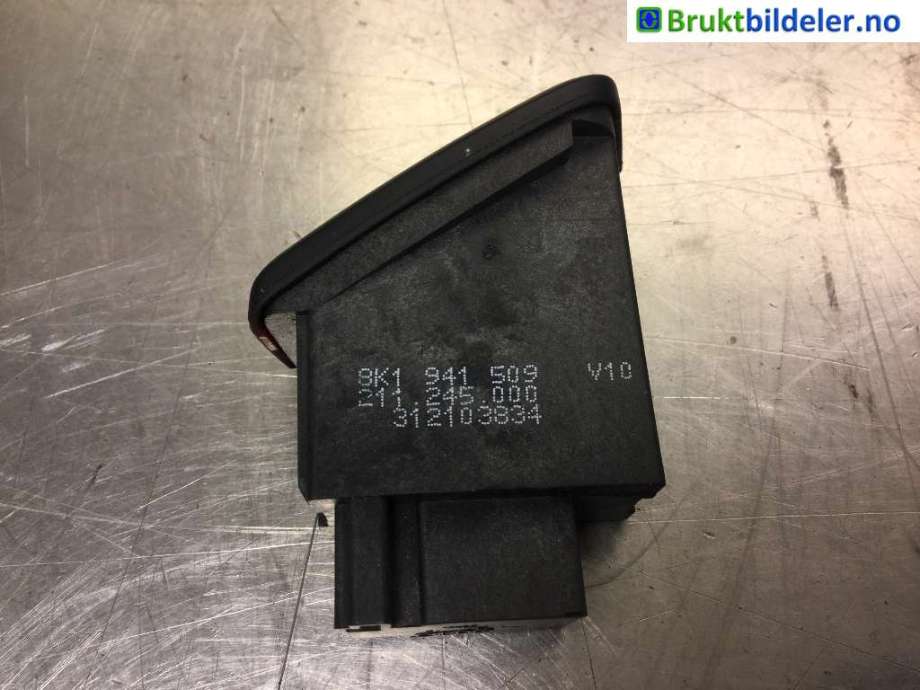 Bryter nødblink til Audi A4 2007-2014 (Type IV) (B8) (B8) (AUDI|8K1 941 509|)