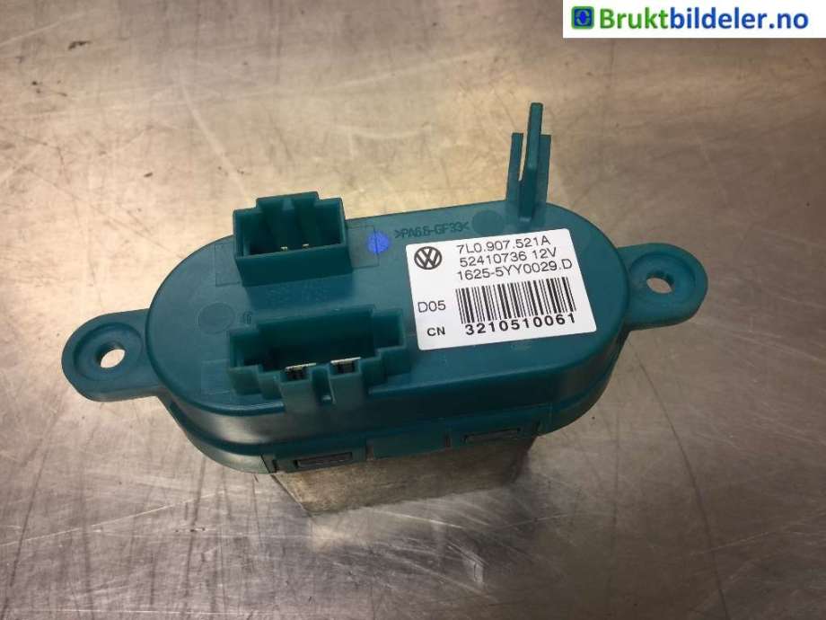 Varmeapparat motstand til Audi Q7, 2006-2010 (Type I, Fase 1)  (AUDI|7L0 907 521 A)