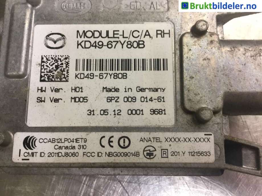 Sensor radar til Mazda CX-5, 2012-2017 (Type I)  (MAZDA|KD49-67Y80B)