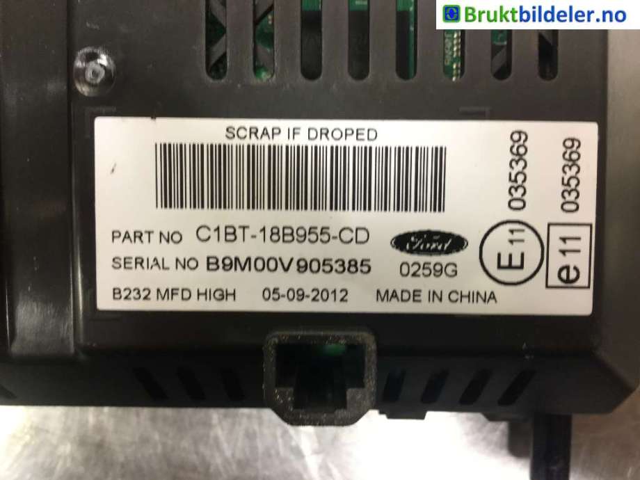 Instrument kjørecomputer til Ford B-Max 2012-2017 (FORD|C1BT-18B955-CD|)
