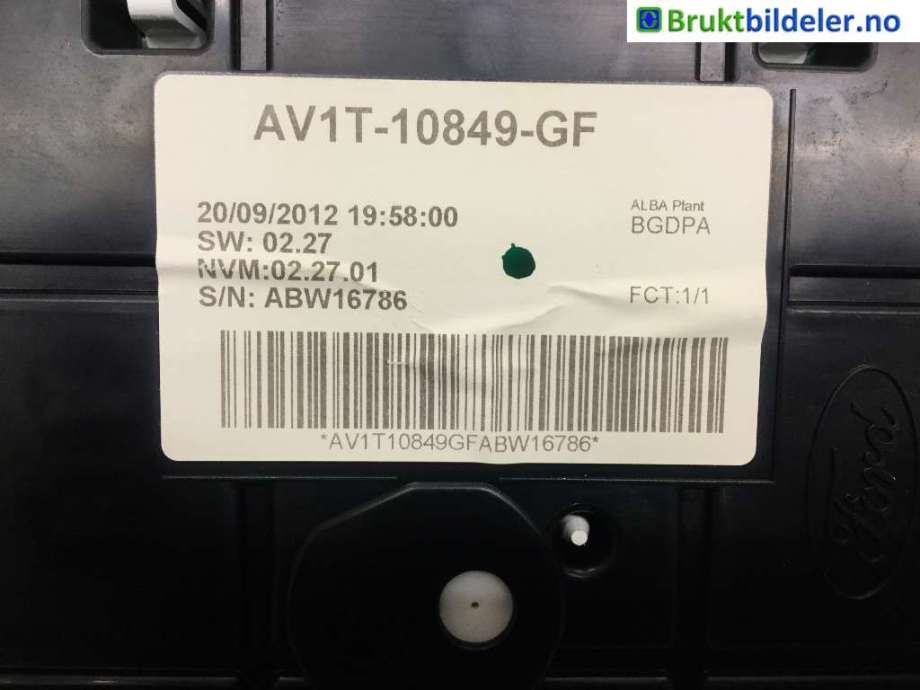 Instrumentpanel til Ford B-Max 2012-2017 (FORD|AV1T-10849-GF|)