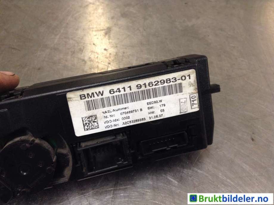 Varmeapparat betjening til BMW 3-Serie 2005-2011 (E90/E91/E92/E93) (E90/E91/E92/E93) (BMW|64 11 9 162 983-01|)
