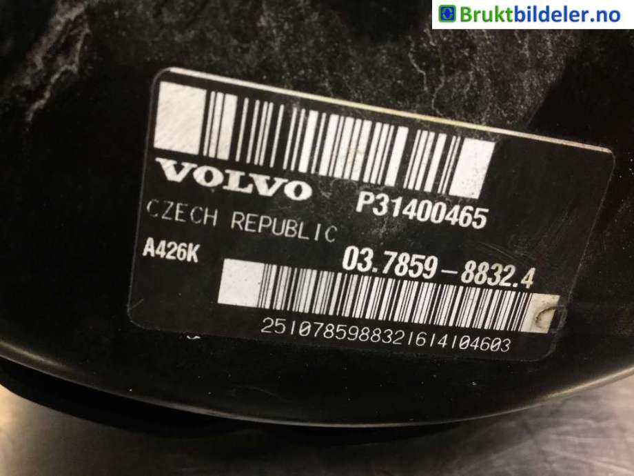 Bremsekraft-forsterker til Volvo V70 2014-2016 (Type III, Fase 2) (VOLVO|31400465|)