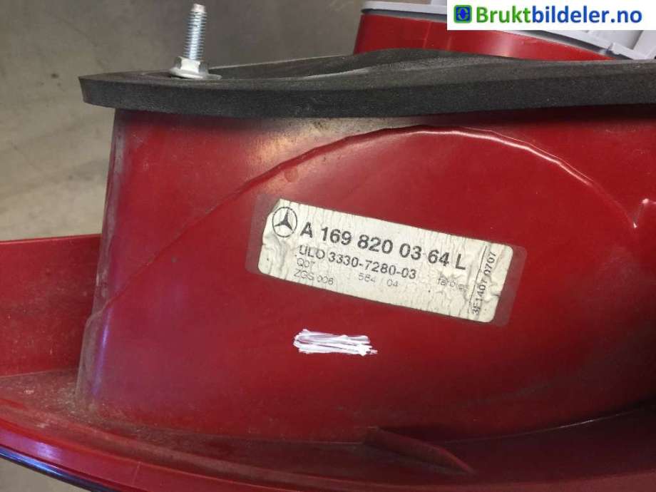 Baklykt venstre til Mercedes A-Klasse 2005-2012 (W169) (W169) (MERCEDES|A 169 820 09 64 L|)