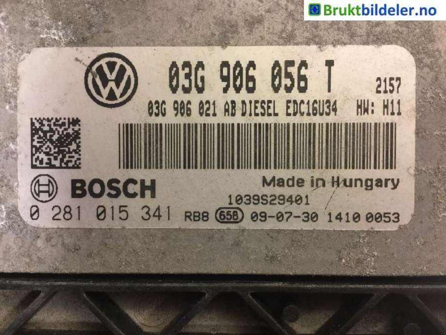 Styreenhet motor til Škoda Superb 2008-2015 (Type II)  (SKODA|03L 906 023 JH|0 281 015 341|)