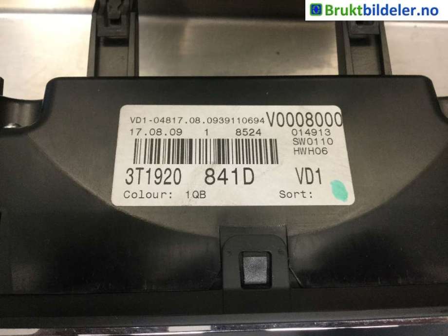 Instrumentpanel til Škoda Superb 2008-2015 (Type II)  (SKODA||A2C53339249)