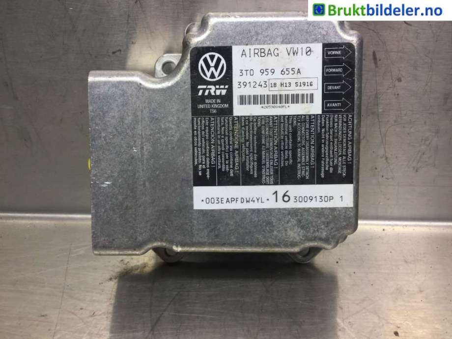 Airbag elektronikk til Škoda Superb, 2008-2015 (Type II) (SKODA|3T0 959 655 A)