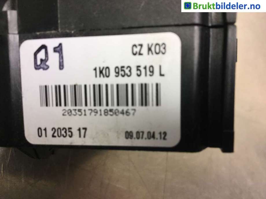 Bryter lys til Škoda Superb 2008-2015 (Type II)  (SKODA|1K0 953 519 L|)