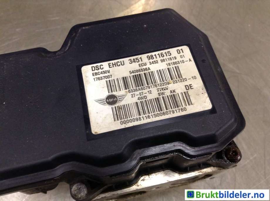 ABS sentral til Mini Countryman 2010-2016 (R60) (R60) (MINI|34 51 9 811 615-01|54086336A|34 52 9 811 619-01)