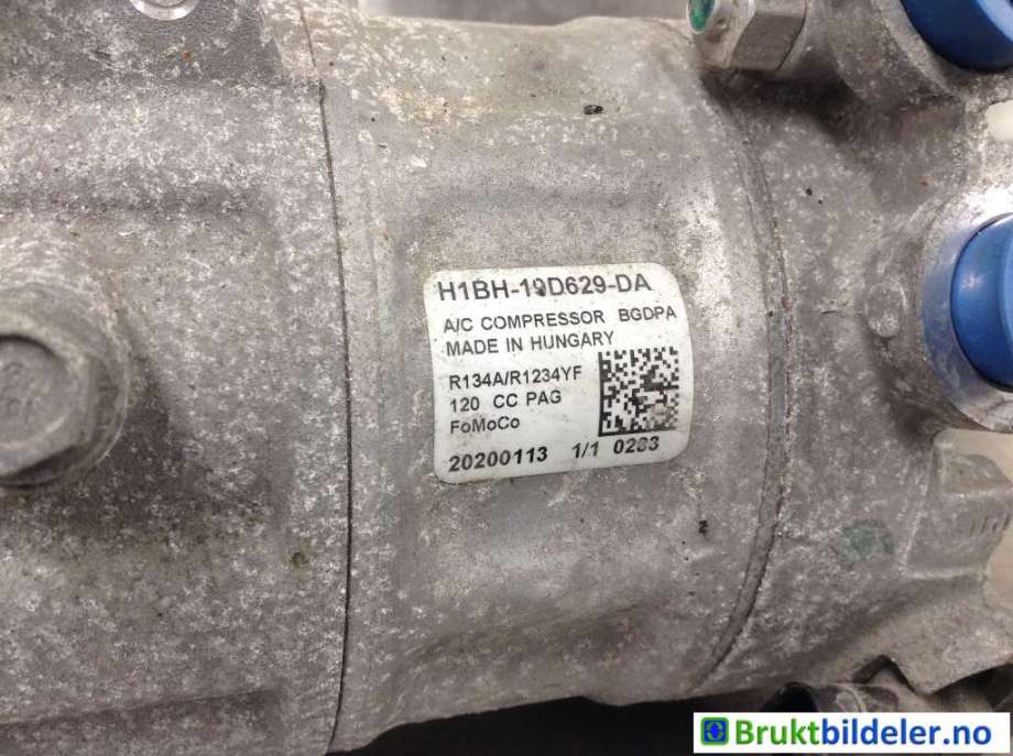 Aircondition kompressor til Ford Transit Courier 2018-2023 (Type I, Fase 2)  (FORD|H1BH-19D629-DA|)