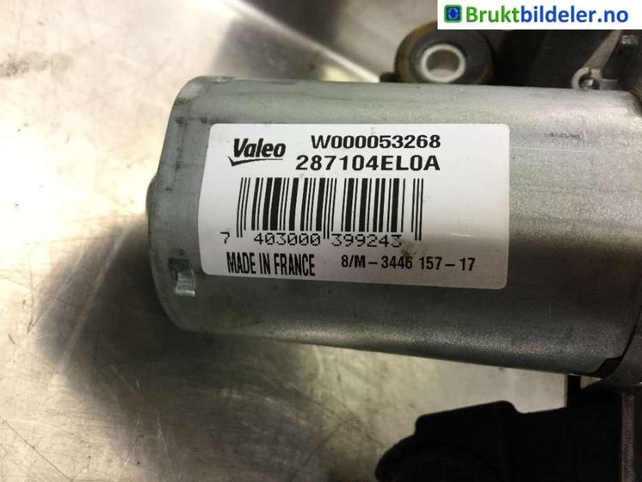 Viskermotor bakrute til Nissan Qashqai 2014-2021 (Type II) (NISSAN|287104EL0A|W000053268|)