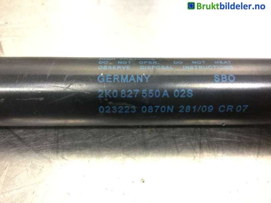 Baklukedemper til VW Caddy 2004-2010 (Type III, Fase 1)  (VOLKSWAGEN|2K0 827 550 A|)
