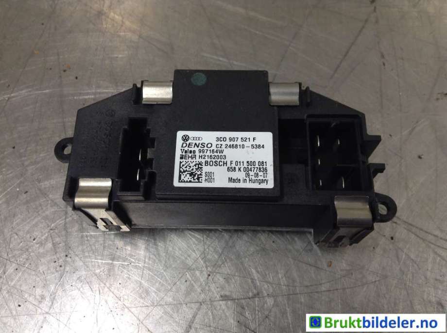 Varmeapparat motstand til VW Touran 2007-2010 (Type I, Fase 2)  (VOLKSWAGEN|3C0 907 521 F|F 011 500 081|CZ 246810-5384)