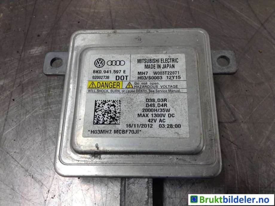 Styreenhet xenon/ballast til VW Tiguan 2011-2016 (Type I, Fase 2)  (VOLKSWAGEN|8K0.941.597 E|)