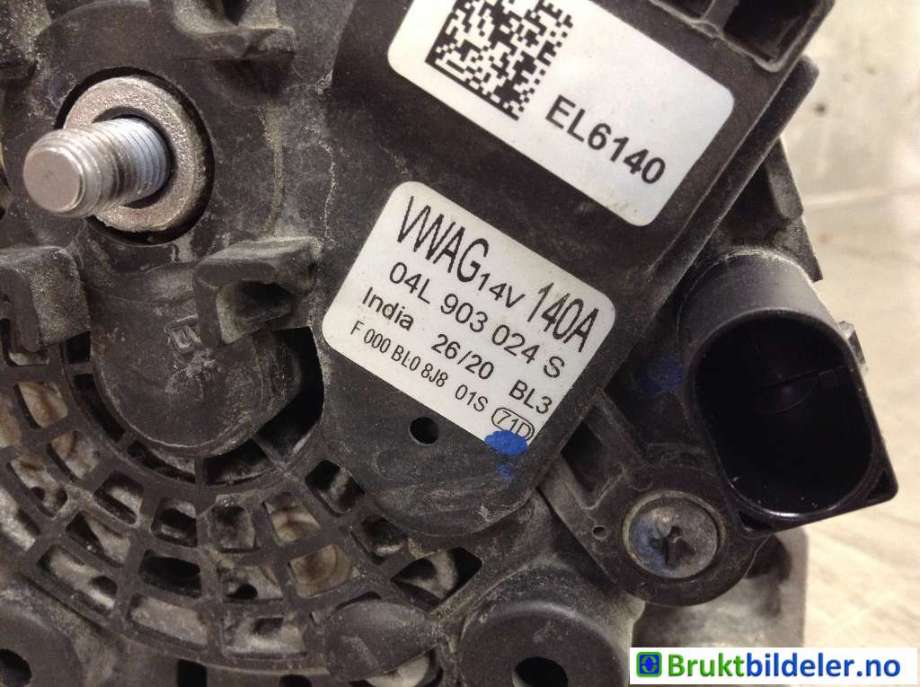 Dynamo til VW Caddy 2015-2020 (Type III, Fase 3)  (VOLKSWAGEN|04L 903 024 S|F 00 BL0 8J8|)