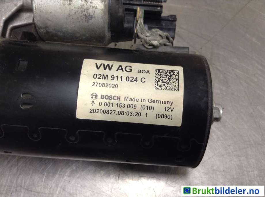 Starter diesel til VW Caddy 2015-2020 (Type III, Fase 3) (VOLKSWAGEN|02M 911 024 C|0 001 153 009|)