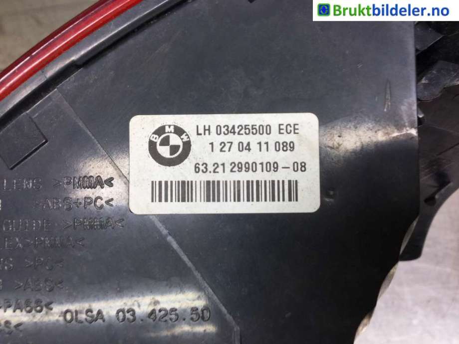 Baklykt venstre til BMW X1 2009-2015 (E84) (E84) (BMW|63.21 2980109-09|1 27 04 11 089|)
