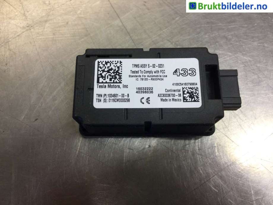 Sensor dekktrykk til Tesla Model S 2016-2021 (Fase 2)  (TESLA|1034601-00-B|)