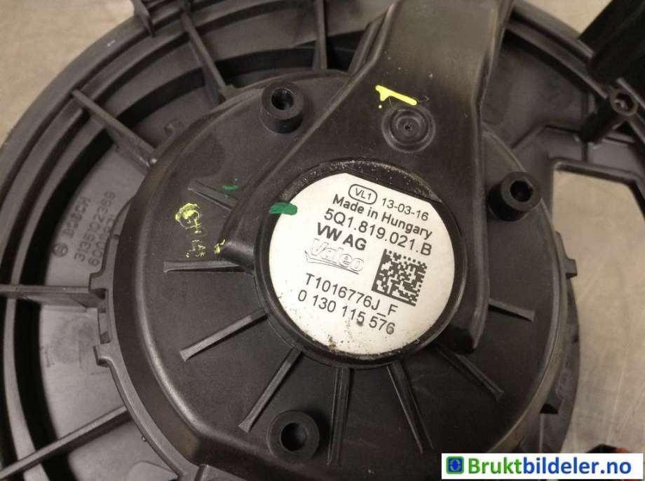 Varmeapparat motor til Audi A3 2012-2016 (Type III, Fase 1)  (AUDI|5Q1 819 021 B|T1016776J F|0 130 115 576)