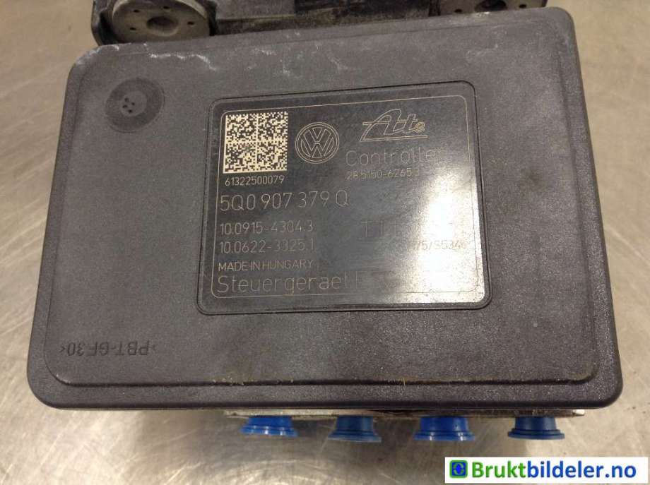 ABS sentral til Audi A3 2012-2016 (Type III, Fase 1)  (AUDI|5Q0 614 517 P|10.0220-0238.4|5Q0 907 379 Q)