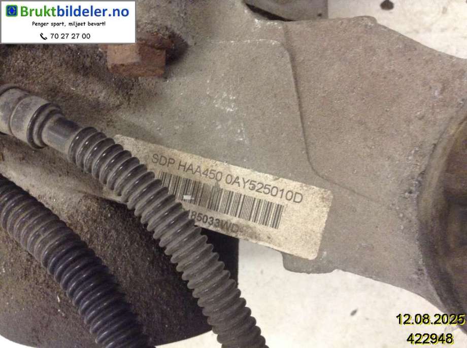 Kardang klokke bak til VW Tiguan 2011-2016 (Type I, Fase 2)  (VOLKSWAGEN|0AY 525 010 D|NVU|0AY 525 010 L)