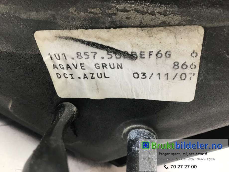 Speil høyre til Škoda Octavia 2000-2004 (Type I, Fase 2)  (SKODA|1U1 857 502 BE|)