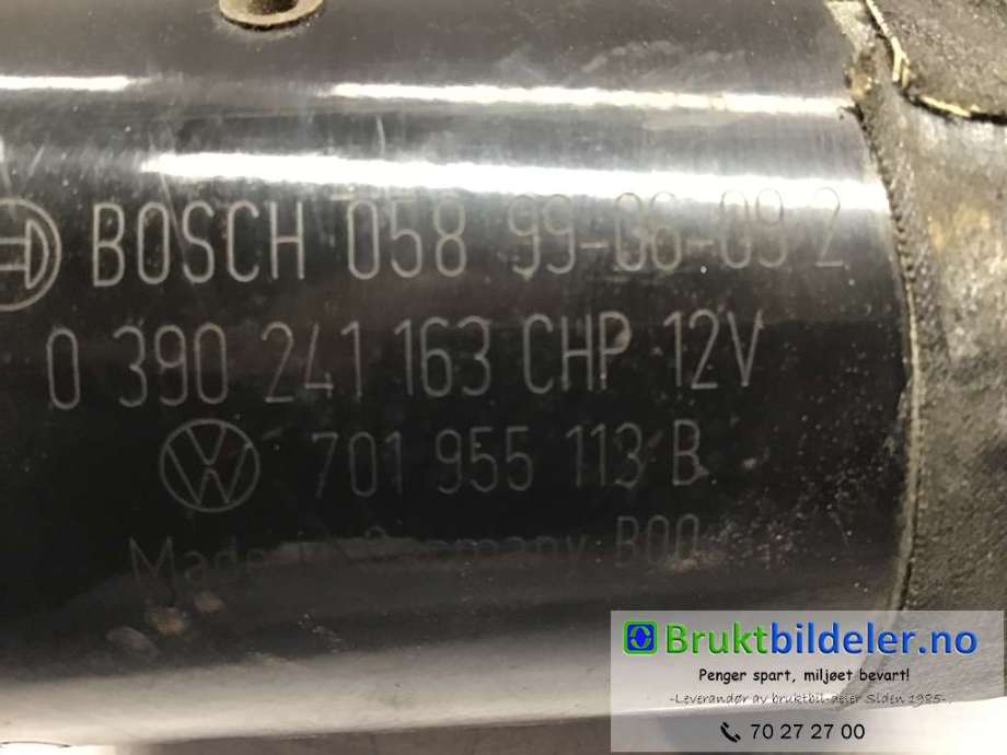 Viskermotor frontrute til VW Transporter / Caravelle 1990-2003 (T4) (T4) (VOLKSWAGEN|701 955 113 B|0 390 241 163 CHP|)