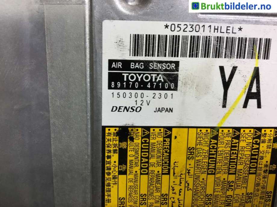 Airbag elektronikk til Toyota Prius 2009-2016 (Type III) (COMBI) (COMBI) (TOYOTA||150300-2301)