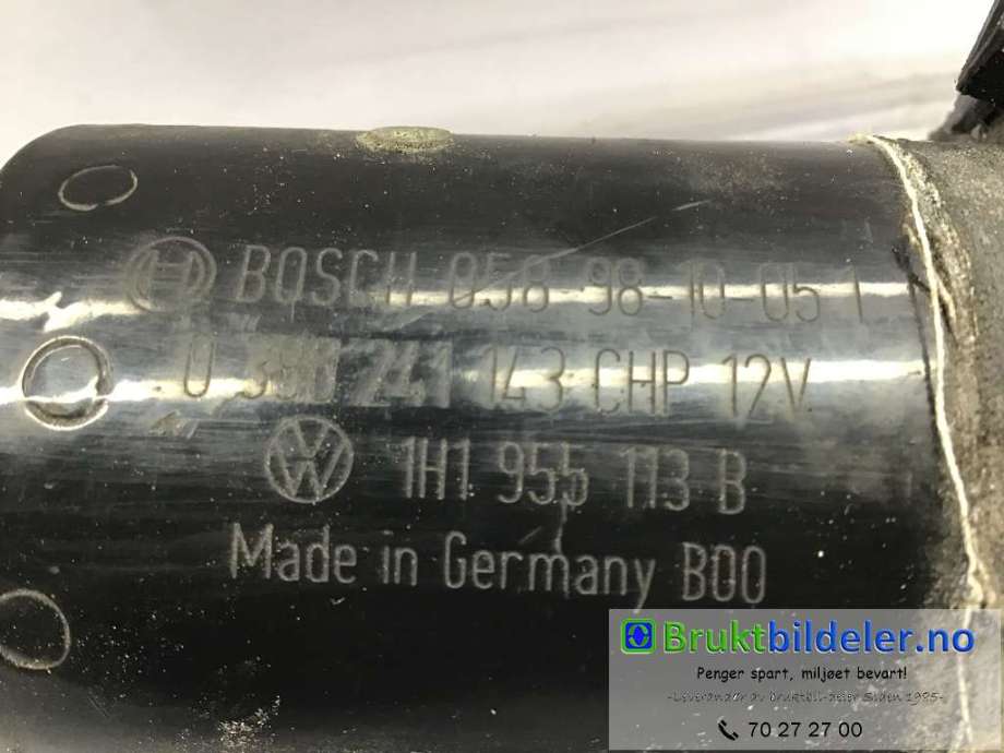 Viskermotor frontrute til VW Golf III 1992-1997 (VOLKSWAGEN|1H1 955 113 B|0 390 241 123|)