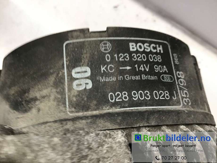 Dynamo til VW Golf III 1992-1997 (VOLKSWAGEN|028 903 028 J|0 123 320 038|)