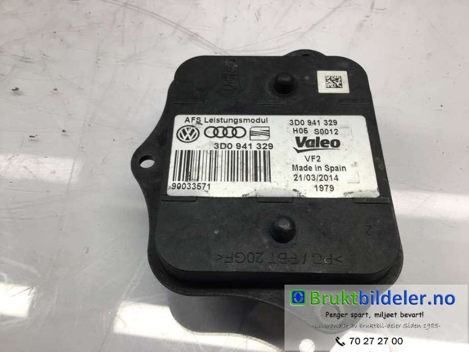 Styreenhet xenon/ballast til VW Golf VII, 2012-2017 (Fase 1)  (VOLKSWAGEN|3D0 941 329)