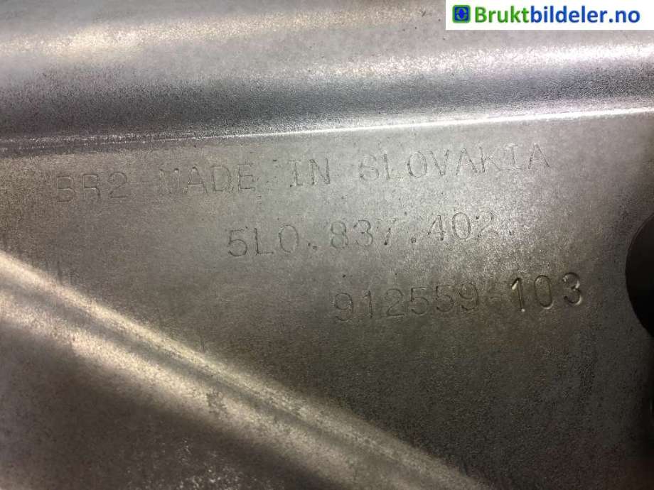 Ruteheis til Škoda Yeti 2009-2013 (Fase 1)  (SKODA|5L0 837 402|)