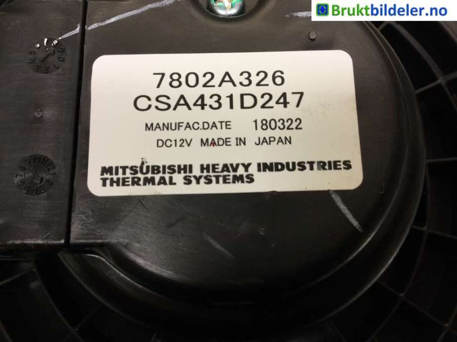 Varmeapparat motor til Mitsubishi Eclipse Cross 2018-->>  (MITSUBISHI|7802A326|CSA431D247|)