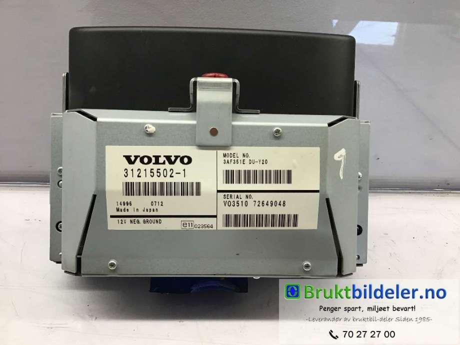 Instrument kjørecomputer til Volvo S80, 2006-2013 (Type II, Fase 1)  (VOLVO|31215502)