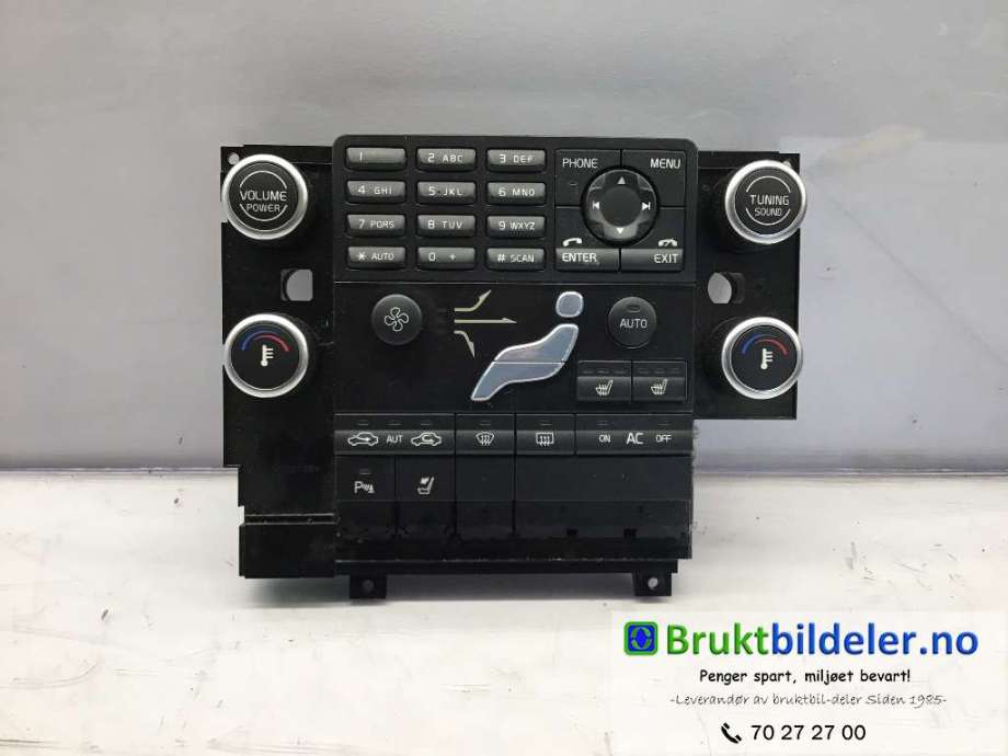 Varmeapparat betjening til Volvo S80, 2006-2013 (Type II, Fase 1)  (VOLVO|30774366)
