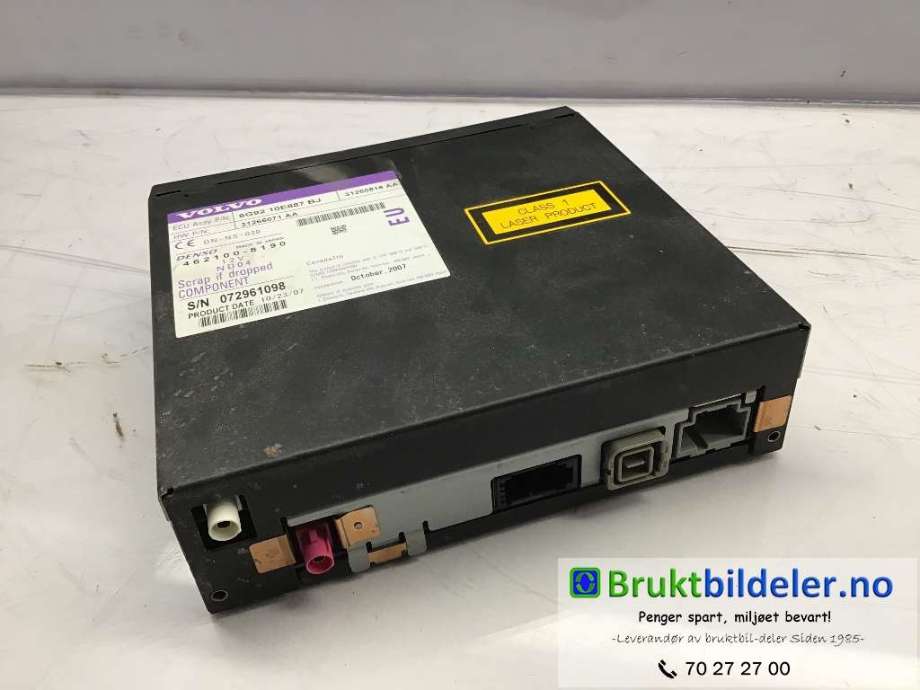 Bilstereo navigasjon til Volvo S80 2006-2013 (Type II, Fase 1)  (VOLVO|31260818|6G92 10E887 BJ|)