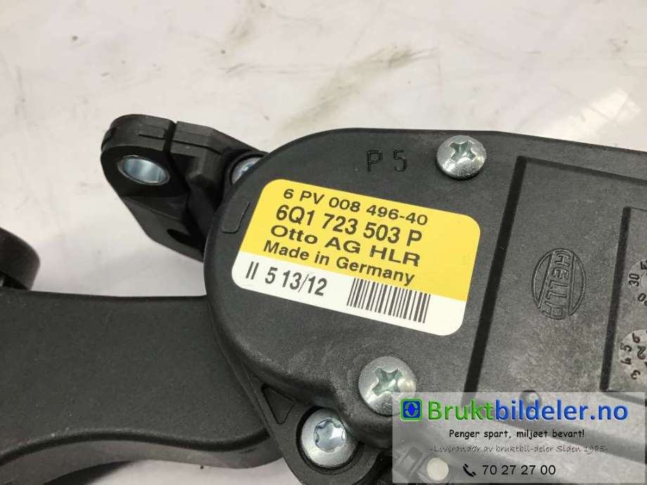 Pedal gass til Audi A1 2010-2014 (Type I, Fase 1)  (AUDI|6Q1 723 503 P|6PV 008 496-40|)
